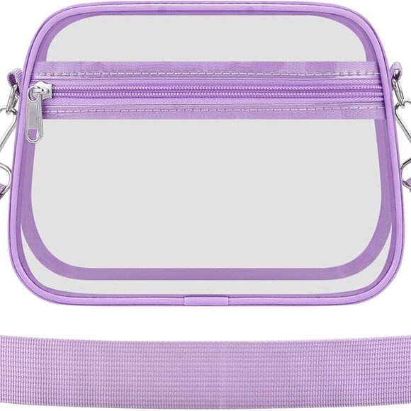 Adjustable Clear Crossbody Bag - Stadium Approved 8.3x6.5 in, Lightweight Design - Picture 8 of 10